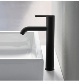 Resim Duravit C.1 Tezgah Üstü Lavabo Bataryası L Boy Mat Siyah, C11030002046 Siyah 
