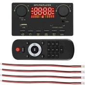 Resim Serfhyff 2X40W Amplifikatör Bluetooth 5.0 Mp3 Pansiyonu Wav Decoder Tahtası 12V Araba Fm Radyo Modülü Desteği Tf USB Aux Handsfree (A) (Yurt Dışından) 