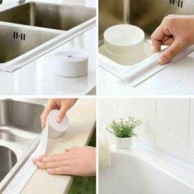 Resim Beyaz Su Sızdırmaz Lavabo Kenar Bandı ()(3.2m) 