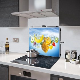 Resim Decorita Tropik Meyveler | Cam Ocak Arkası Koruyucu | 52cm x 60cm 