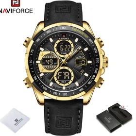 Resim Hanyang Gbb-Box 2022 Navıforce Spor Saatler Erkekler Için Güçlü Aydınlık Çift Ekran Su Geçirmez Kuvars Hakiki Deri Kol Saati Relogio Masculino (Yurt Dışından) 