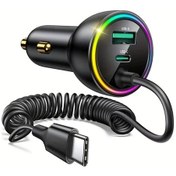 Resim Topshop1 Siyah 30w Hızlı Şarj Cihazı Usb-c Ve Sigara Çakmak Adaptörlü 3ü 1 Arada Araç Şarj Aleti 
