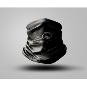 Resim Buffalo Skull Tasarımlı Motorcu Buff Maske Outdoor Boyunluk Unisex Bandana 