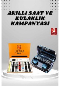 Resim Yeni Model Akıllı Saat Ve Kulaklık Kampanyası Nabızz Ölçer Bluetooth Bağlantılı Uzun Pil Ömrü 