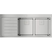 Resim Teka ZENIT RS15 2B 1D AUTO Ankastre Kumanda Sifonlu Sol Damlalıklı Eviye Paslanmaz Çelik 116 cm 115160005 
