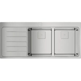 Resim Teka ZENIT RS15 2B 1D AUTO Ankastre Kumanda Sifonlu Sol Damlalıklı Eviye Paslanmaz Çelik 116 cm 115160005 