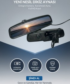 Resim MEGLİO GLOBAL Araç İçi Karartmalı Dikiz Aynası DVR Kamera | Full HD 1080P, 4.3 inç TFT Ekran, HDR 