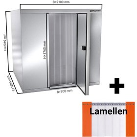 Resim Paslanmaz Çelik Derin Dondurucu Oda - 2100x1200mm - 3,16m³ - Perde Dahil 