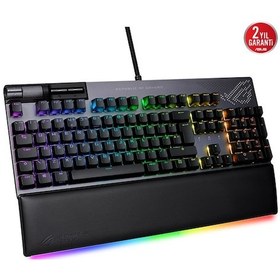 Resim Asus ROG Strix Flare II Animate Aura Sync RGB NX Red Switch Kablolu Mekanik Oyuncu Klavyesi 