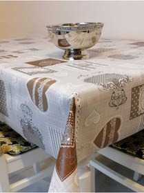 Resim Kaydırmaz Tabanlı Pvc Muşamba - Desenli Silinebilir Masa Örtüsü 06kt30 Renkli 