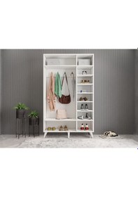 Resim Greta Membran 3 Kapaklı Portmanto Montaj Dahil Beyaz 120 Cm 