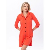 Resim Dınar Textıle Düğmeli Ev Tipi Örgü Sabahlık 393904320 Turuncu 