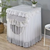 Resim Evrensel Otomatik Davul Yıkama Makinesi Kapağı, Dantel Minimalist Modern Kumaş Toz Geçirmez Güneş Koruyucu Kapağı, Polyester, Dayanıklı Polyester Malzeme, Çoğu Standart Yıkayıcıya Uygun, Toz Geçirmez Kapağı | Dekoratif Dantel Tasarımı | Güneş koruma kumaşı 