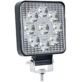 Resim Motosiklet Sis Farı Off Road Çalışma Lambası 9 Led Kare 
