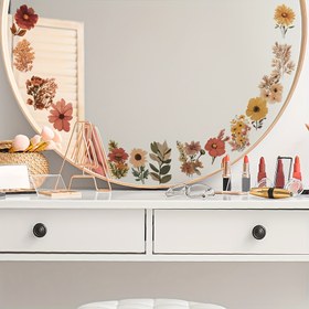 Resim 1 adet, Çiçek Dekorasyonu, Ayrılabilir Su Geçirmez PVC Sticker, Ayna, Fayans Dekorasyonu için Uygun, 29.97*59.94cm, %120 Şeffaf Malzeme 