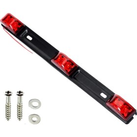 Resim Römork Kuyruk Işık Çubuğu, 14,2 Inç Kırmızı Gümrükleme Tanımlama Kimlik Işaretleme Işığı, Kamyonet Römork Rv Için Braketli (Yurt Dışından) 