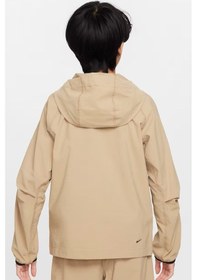 Resim Nike Sportswear Smooth Tech Full Zıp Hooded Kapişonlu Paraşüt Kumaş Çocuk Sweatshirt Sütlü Kahve Sütlü Kahverengi 