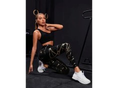 Resim Nnstartshopping Kadın Yüksek Bel Desenli Spor Tayt 