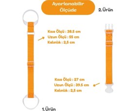 Resim Temel Valiz Üstü Çanta Sabitleme Kemeri ve Çanta Asma Askısı Seti Sarı Renk 
