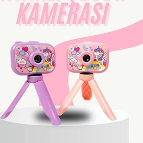 Resim ZERO LAND ZENGEZUR Çocuk Için Eğitici Video Kamera Ayaklı Mini Fotoğraf Makinesi 