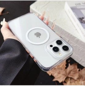 Resim Sunshine022 Tam Şeffaf Klasik iPhone Uyumlu 13 Kılıf Güçlü Mıknatıs Minimalist Koruma 