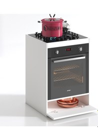 Resim Kenzlife ankastre modülü kabini berilyum byz fırın ocak dolabı kapaklı 