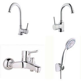 Resim Erce Delta Banyo Lavabo + Eviye Bataryası Duş Takımı 