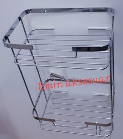 Resim 304 Paslanmaz Lüx 2 Li Kare Şampuanlık Mat Krom Çok Renkli 