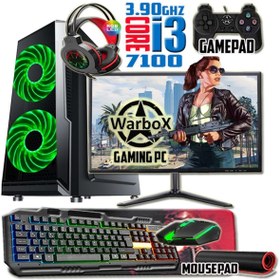 Resim WARBOX HOBİT I3 7100 3.90ghz 16gb Ram 240gb Ssd 250gb Hdd R7 240-4gb E.kartı 22" Monitör Gaming Pc 