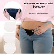Resim Pimobile Hamile Pantolonu Bel Genişletici-kadınlar Için Pantolon Genişletici Beyaz 3 Adet 