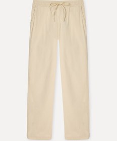 Resim Mudo Erkek Bej Straight Fit Beli Bağlamalı Pantolon 