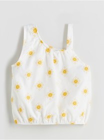 Resim LC Waikiki LCW Kids Ekru Nakışlı Kız Çocuk Crop Bluz 