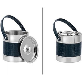 Resim La Medore Blue Croco Leather Ice Bucket 18xl 8x18 Cm 