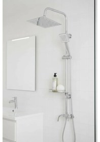 Resim Dubai Yeni Nesil Yağmurlama Etkili Krom Duş Robotu Seti - Fonksiyonel Tepe Duş Takımı Çok Renkli 