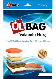 Resim 1 Adet Mega Jumbo Boy 90 Cm X 120 Cm Çift Kişilik Yorgan Vakumlu Poşet Vakumlu Hurç Şeffaf 
