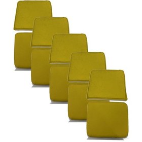 Resim Knsz minder seti 5 li zng&mğr&uslu srı suni deri tel bar sandalyesi oturma ve sırt minderi set 