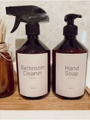 Resim SİDERDESİNG Siderdesign 2'li Amber Plastik Set Bathroom Cleaner Ve Hand Soap 500 ml 