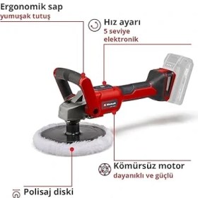 Resim Akülü Polisaj / Zımpara Makinesi Ce-Cp 18/180 Li E-Solo Power X-Change (18V, Kömürsüz Motor, Elektronik Devir Ayarı, Akü Dahil Değildir) - 2093320 