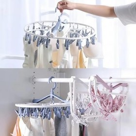 Resim 20 Mandallı Çamaşır Kurutma Askılığı, Katlanır, Portatif, 