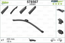 Resim x SİLECEK SÜPÜRGESİ ARKA 45cm X1 MUZ TİPİ HydroConnect ÇOKLU BAĞLANTILI ÜNİVERSAL HR45 