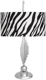 Resim vinner Marche Mka-01 Krom Kaplama Metal Abajur - Zebra VNRMRCABJ005002 