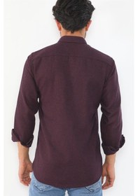 Resim G710 DEWBERRY ERKEK GÖMLEK-BORDO Bordo 