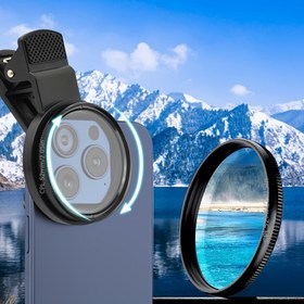 Resim Bir Cep Telefonu CPL Polarize Filtresi, Yansıyı Etkili Bir Şekilde Azaltabilir, Açık Hava, Seyahat, Selfie, Cep Telefonu, Tek Lensli Refleks Kamera Dış Filtre, Çekim, Selfie Yardımcı Aracı İçin Uygun 