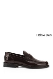 Resim Gönderi(r) Erkek BORDO AÇMA Kösele Taban Hakiki Deri Loafer Ayakkabı 