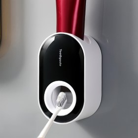 Resim 1 adet Otomatik Diş Macunu Dağıtıcısı, Duvara Monte Diş Macunu Sıkacağı, Pil Gerektirmez, Siyah ve Beyaz, Banyo Otomatik Diş Macunu Dağıtıcısı, Diş Macunu Tutucu, Diş Macunu Dağıtıcısı, Diş Fırçası Tutucu Duvar, Diş Macunu Sıkacağı 