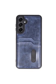 Resim artlab Art Galaxy A16 5G Kılıf Sara Kartvizitli Deri Kılıf - Lacivert Lab 