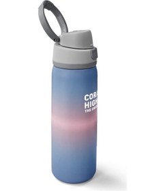 Resim Coral High Renk Geçişli Pipetli Ve Direkt İçim Çelik Termos 800 Ml 38559 Çivit Mavi 