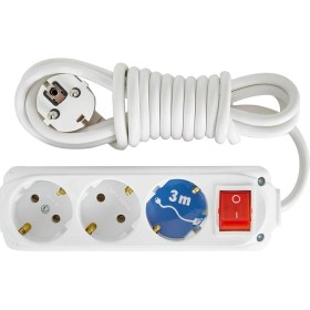 Resim Almera Almera 3'lü Anahtarlı Topraklı Priz 3 Mt. 