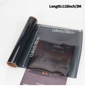 Resim Xuweiwei Transparent 11.8inchx39.3inch Car Headlight Film Tpu Siyah Stop Lambası Su Geçirmez Çizik Onarım 