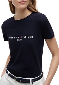Resim Tommy Hilfiger Kadın Kısa Kollu Tişört Heritage Hilfiger C-nk Reg Tee 